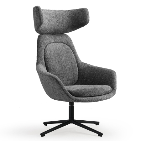 Fauteuil met hoofdsteun en armleuningen