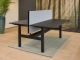 Akoestische tussenwand t.b.v. duo XFB3 met zwart (Z) aluminium kader (5cm dik) 160x70 cm