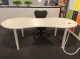 Elektrisch zit-zit bureau 220x80/100 cm Wit 